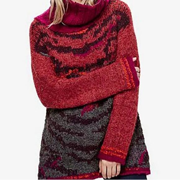 Free People Alpaca Tiger Eye Small Sweater - Picture 7 of 9